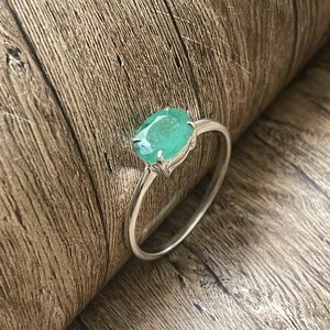 925 Sterling Silver Emerald ring, US: 6, 7 & 9 “Royal Delicacies”